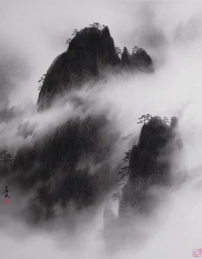 大竹 卓 黄山雲峰シリーズ F50 水墨画 大竹 卓 黄山雲峰シリーズ F50 水墨画