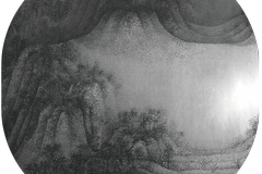 呉 一騏</br>《山水の二》 44×47cm 水墨画