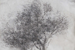 小松 謙一</br>《丘に》 18.5×11.5cm 水墨画