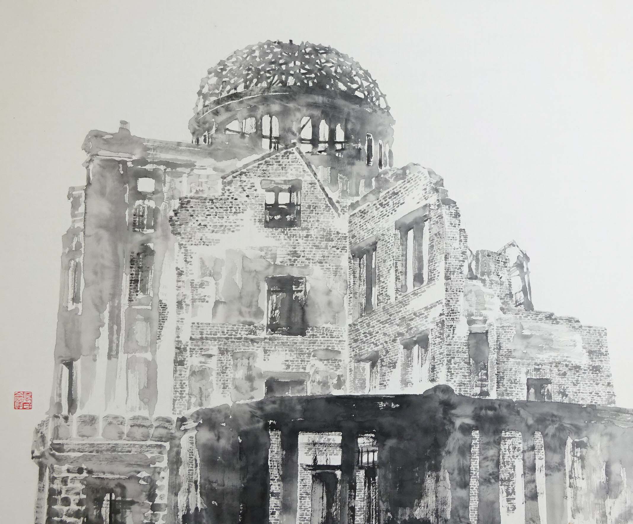 大竹 卓</br>《刻》 F15 水墨画